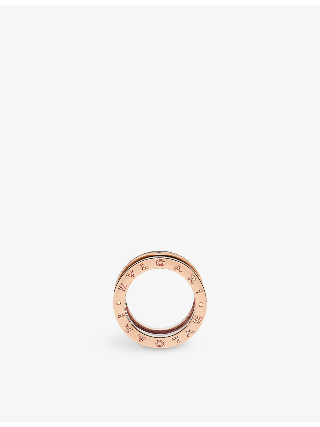 B.zero1 18ct rose-gold and ceramic ring - 3