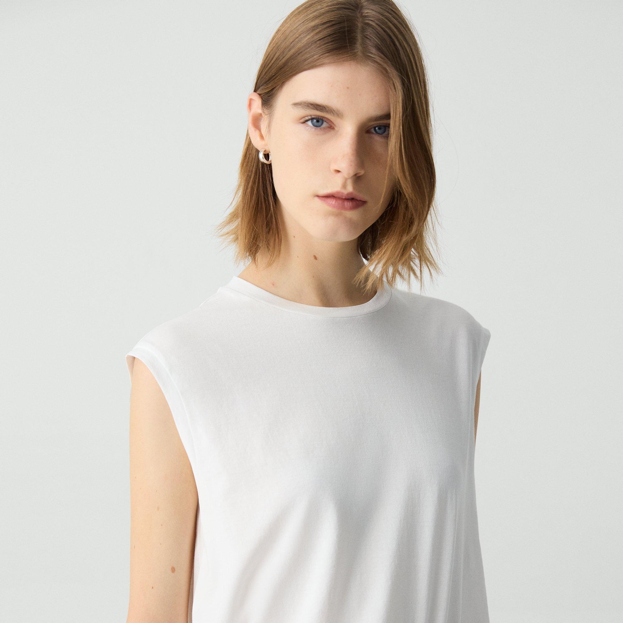 Shirttail Tank Top in Cotton - 5