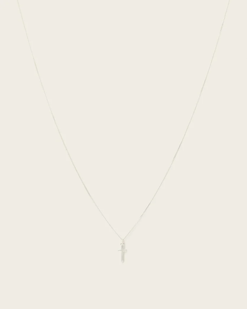 GABE SMALL CHAIN CROSS NECKLACE - 1