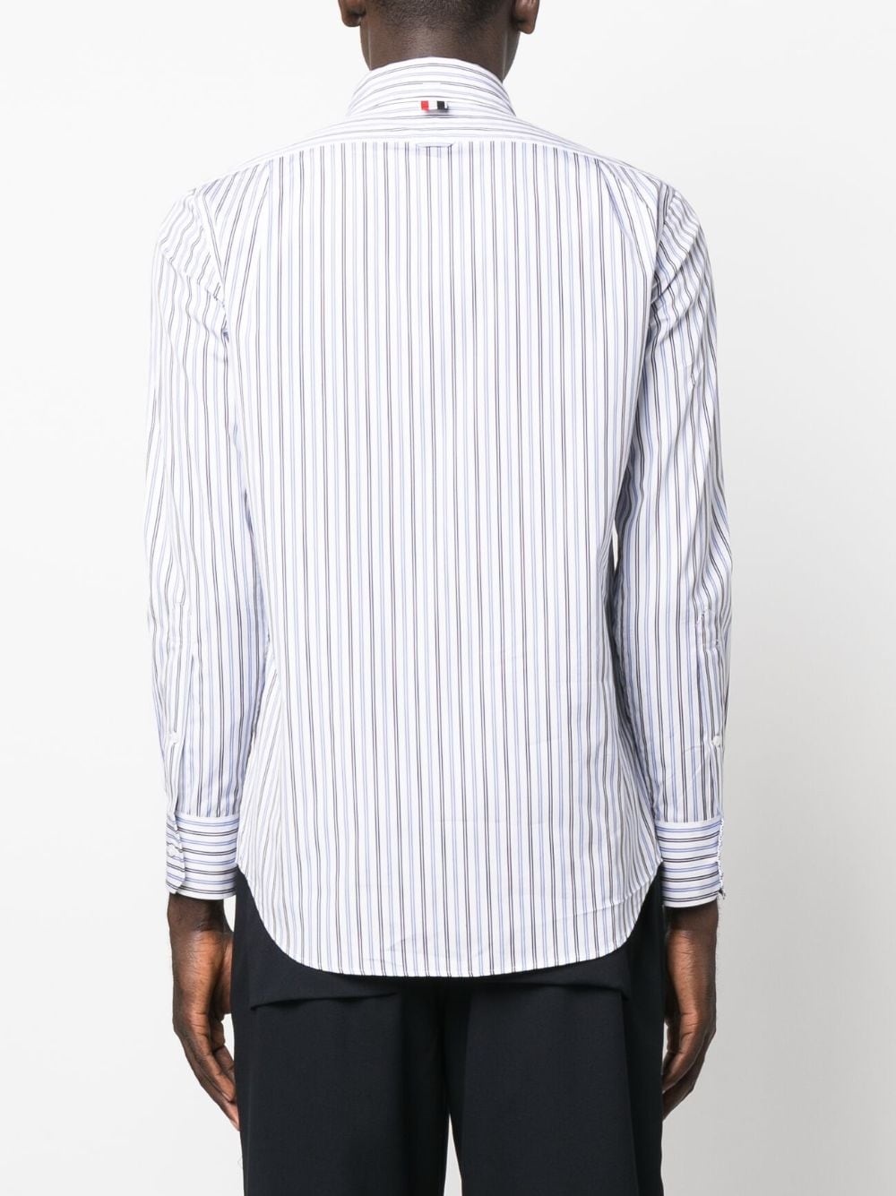 striped poplin shirt - 3