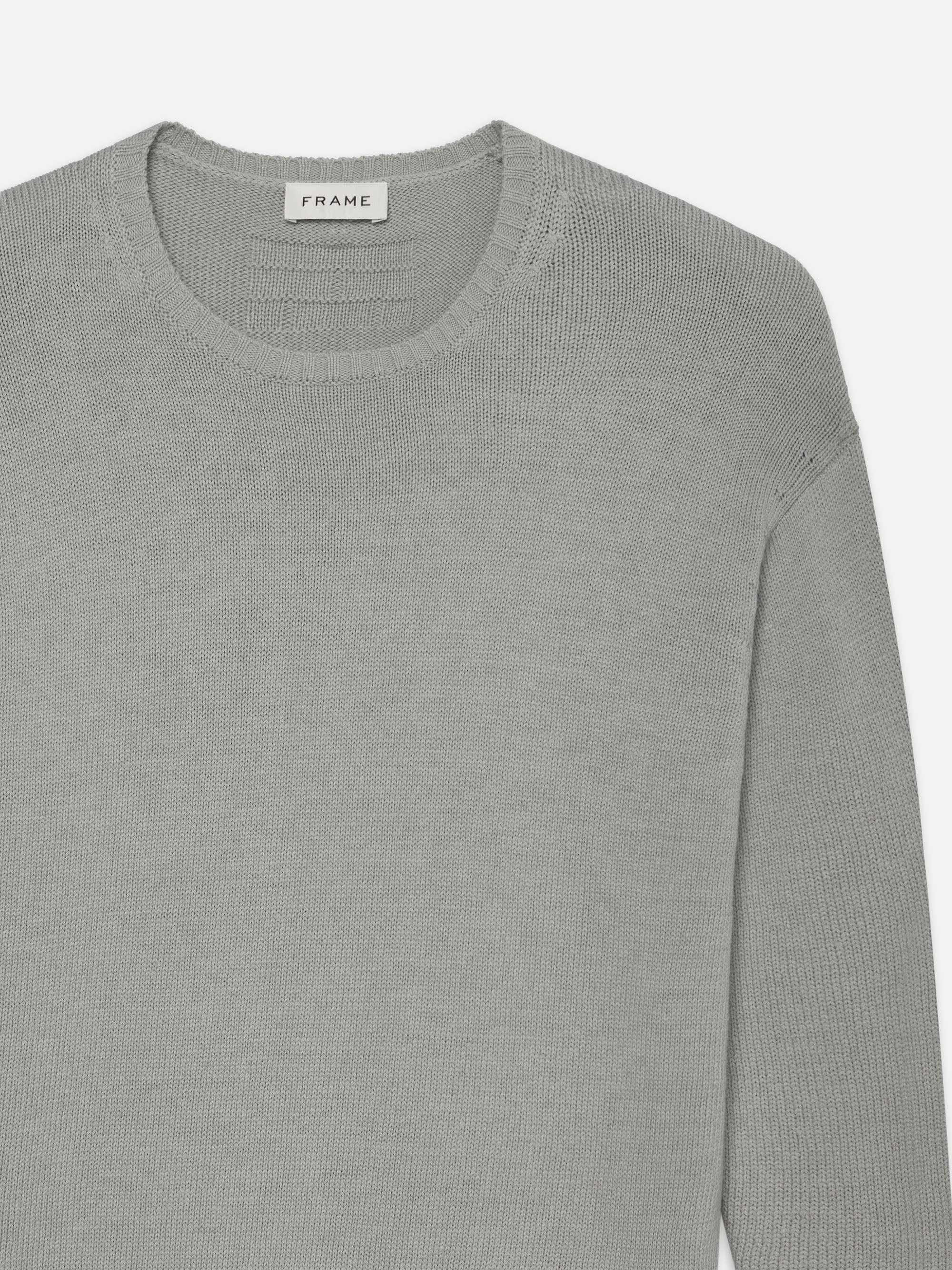Cotton Silk Sweater in Grey Blue - 2