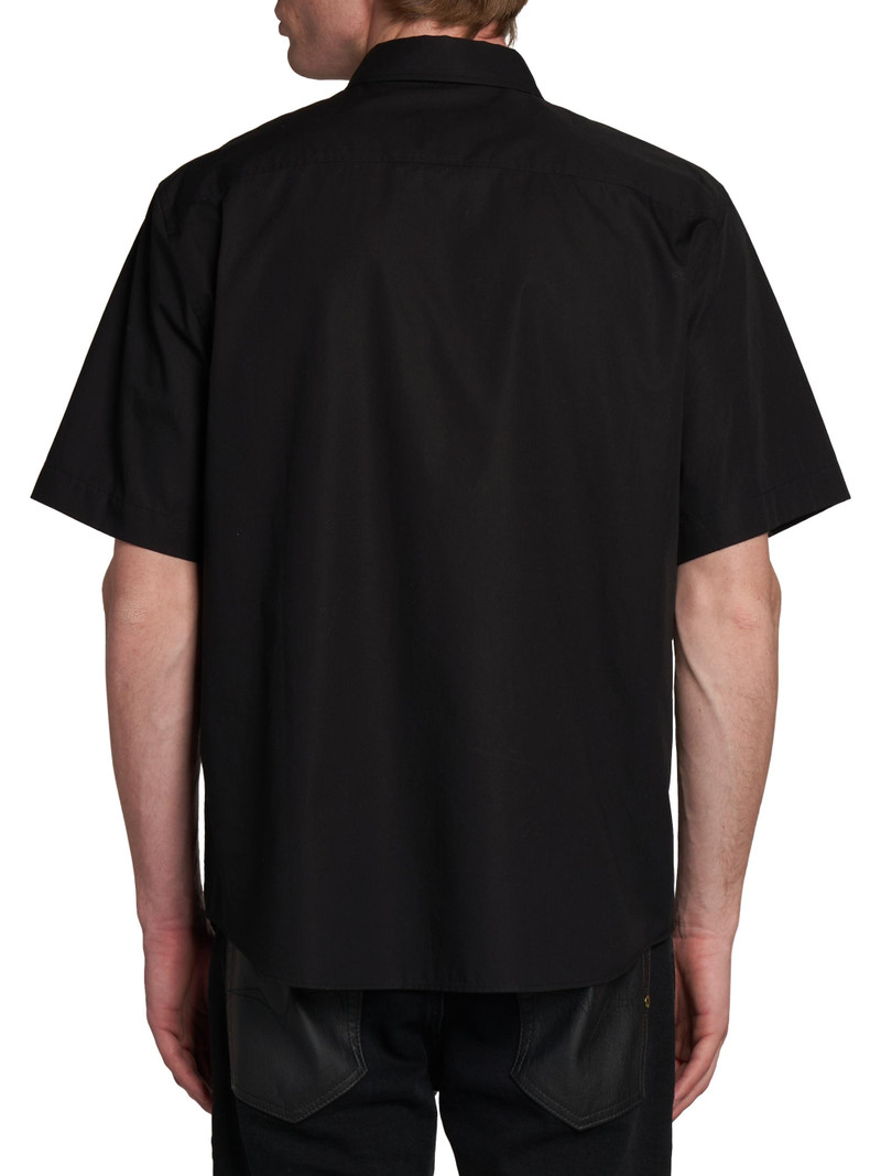 Men's Logo Patch Cotton Shirt - Black 5