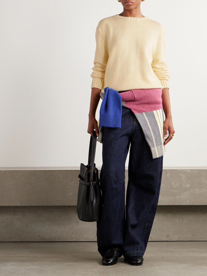 HIGH SPORT Jordan cotton sweater Pastel yellow outlook