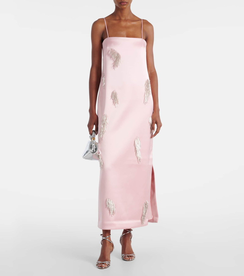 ALÉMAIS Cindy embellished satin slip dress outlook