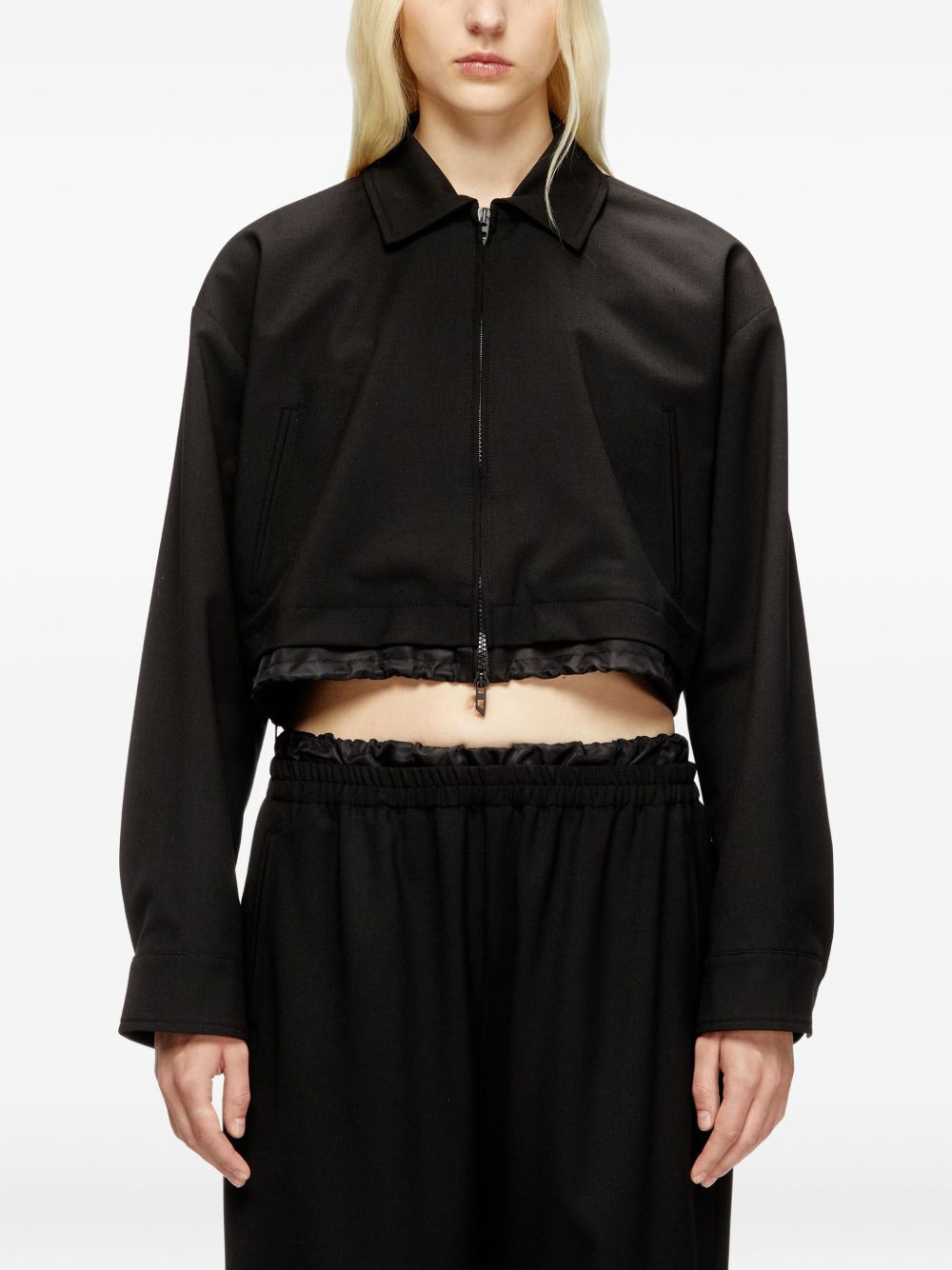 J-TING cropped zip-front jacket - 3