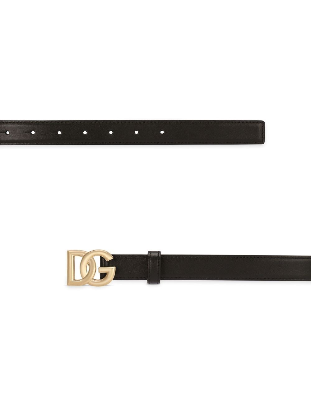 Dg logo leather belt - 2
