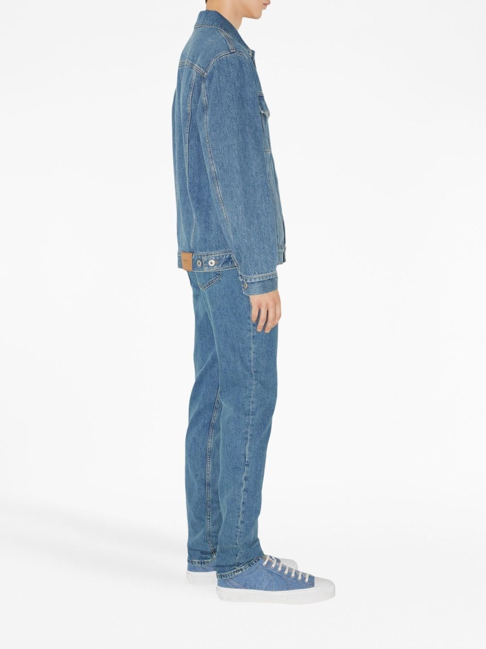 logo-patch mid-rise straight-leg jeans - 3
