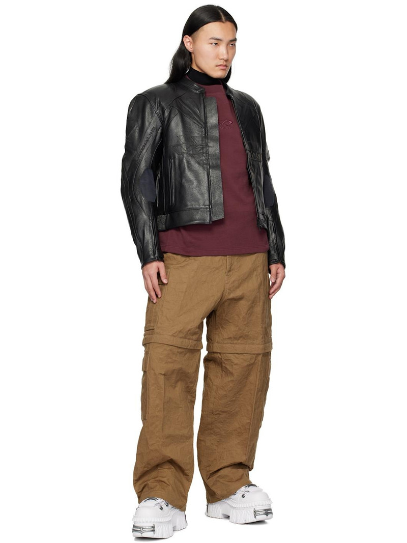 VETEMENTS Beige Metalized Wrinkled Cargo Pants outlook