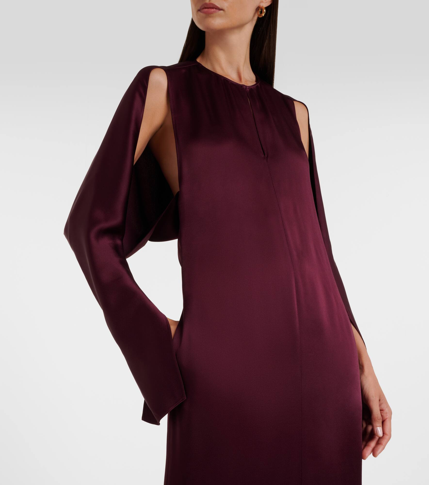 Cutout satin gown - 5