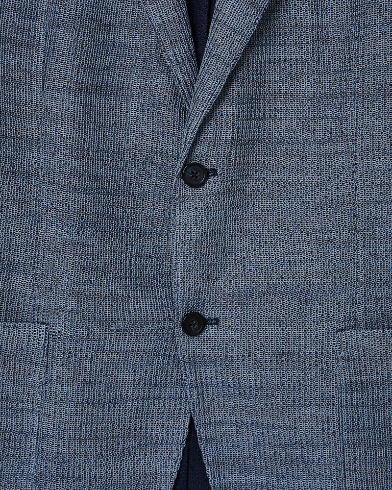 EMPORIO ARMANI SINGLE-BREASTED JACKET IN 3D EFFECT KNIT ICON outlook