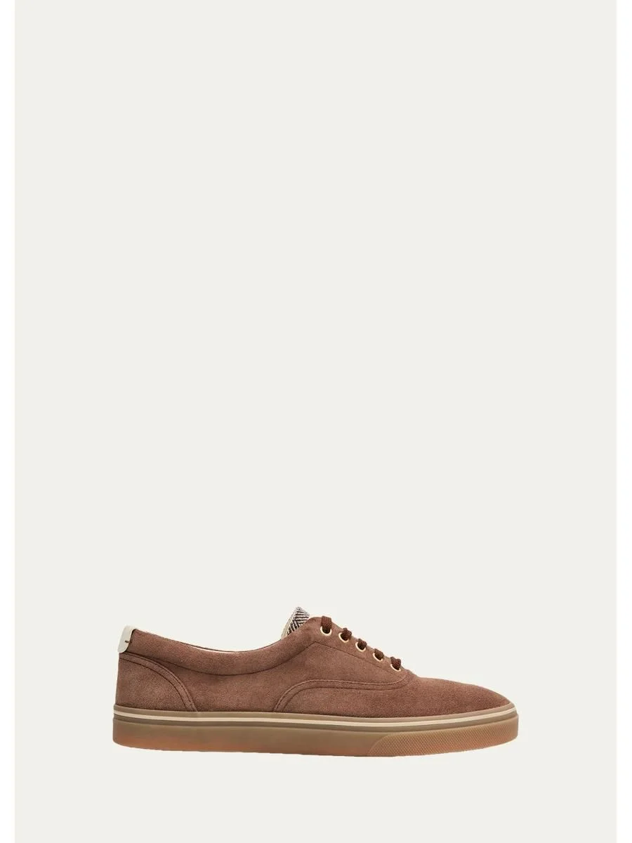 Men's Suede Low-Top Sneakers - 1