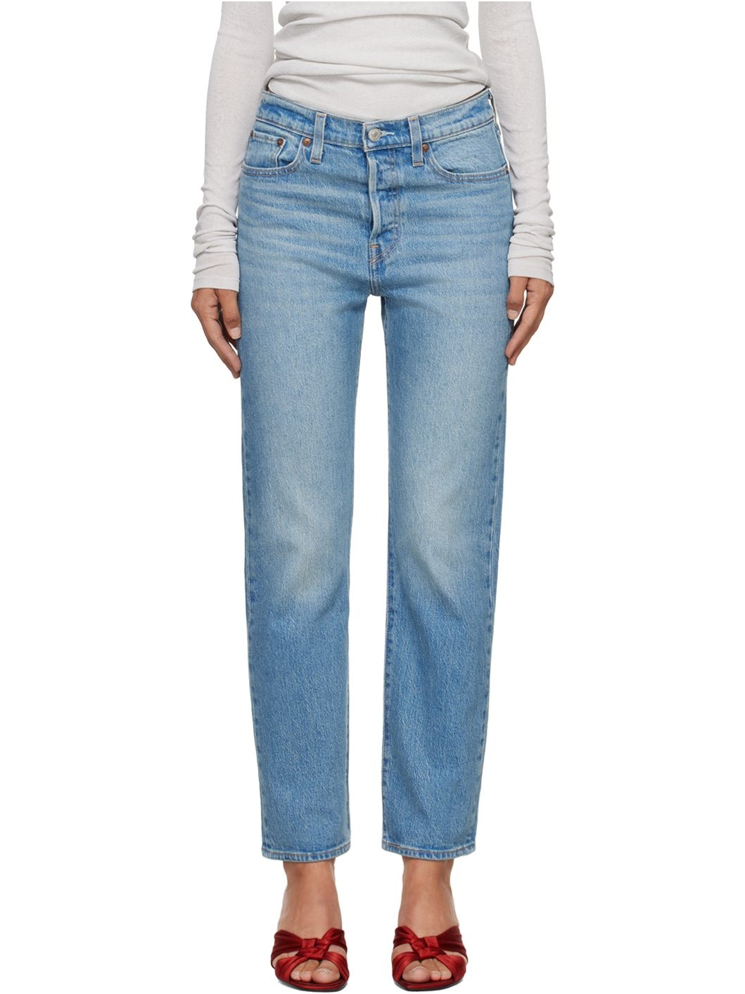 Blue Wedgie Straight Fit Jeans - 1