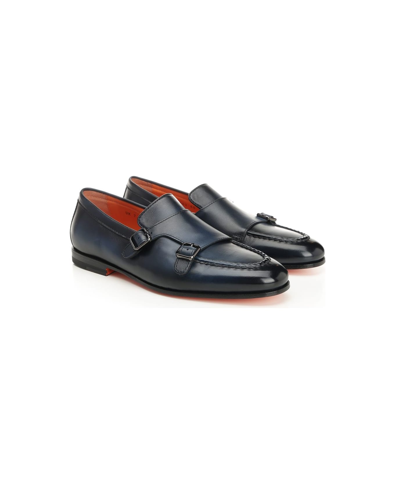 Dong Double Monk Leather Blu - 2