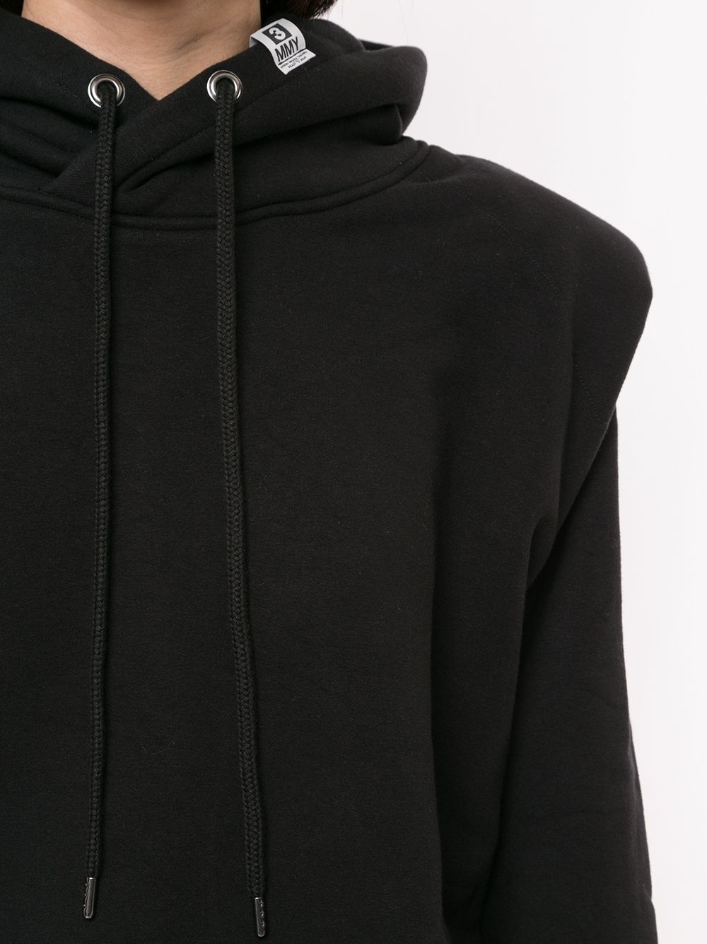 shoulder pad logo patch hoodie - 5