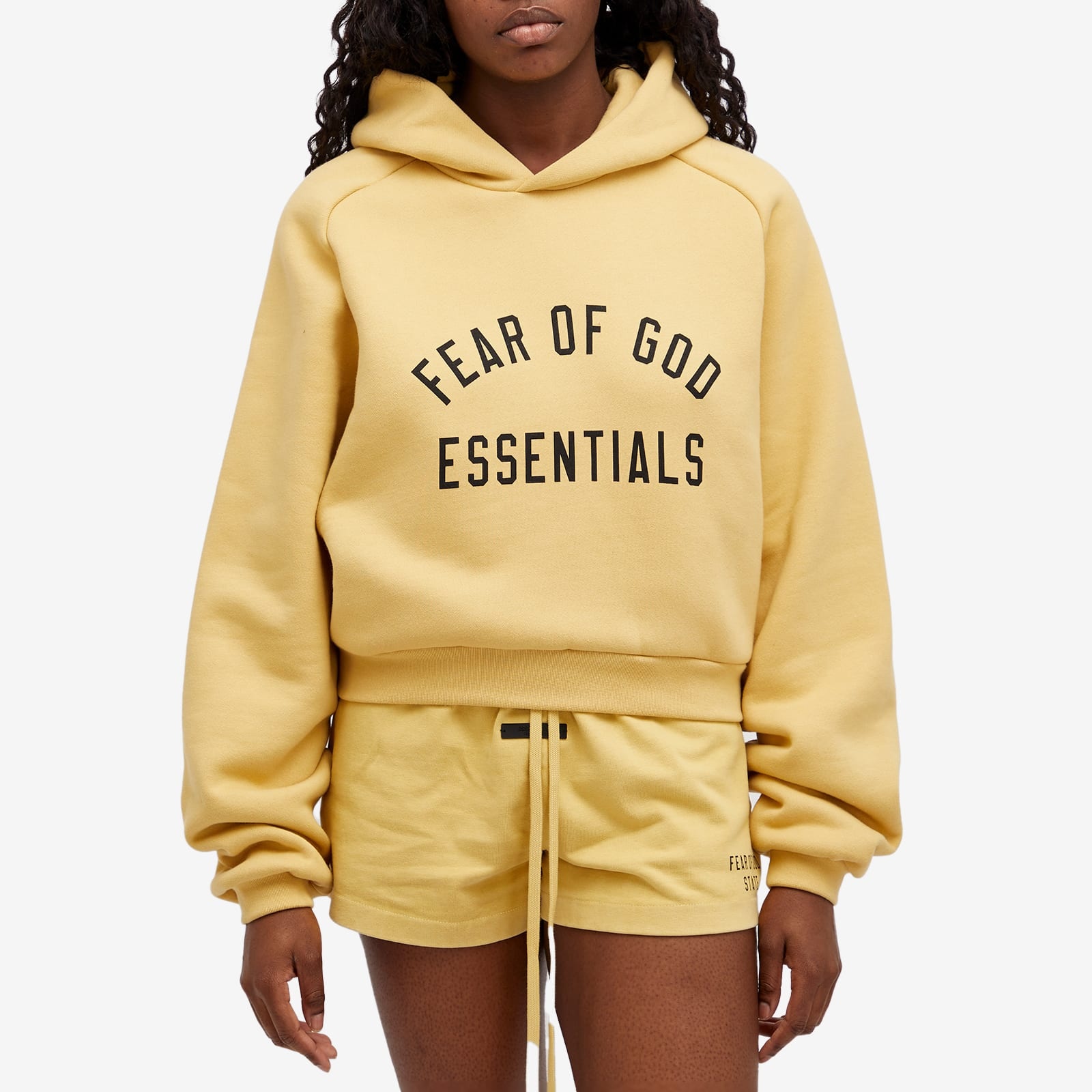 Fear of God ESSENTIALS Fleece Cropped Hoodie - 2