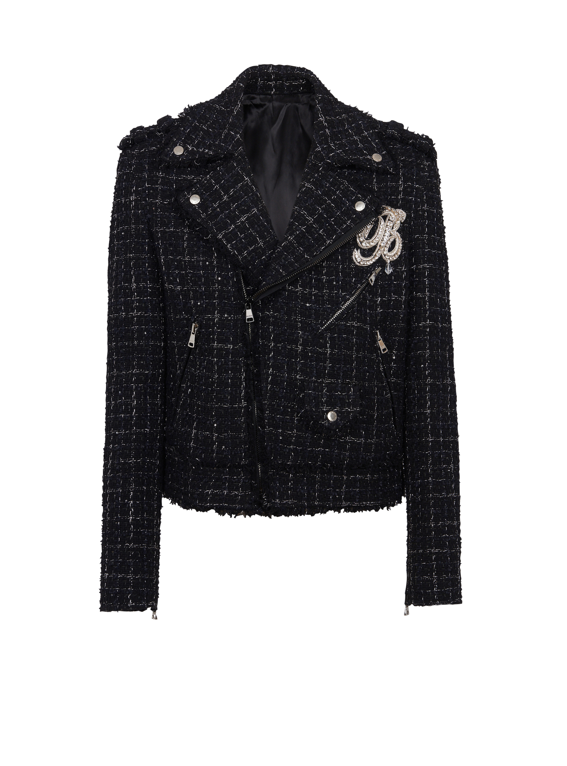 PB signature tweed biker jacket - 1