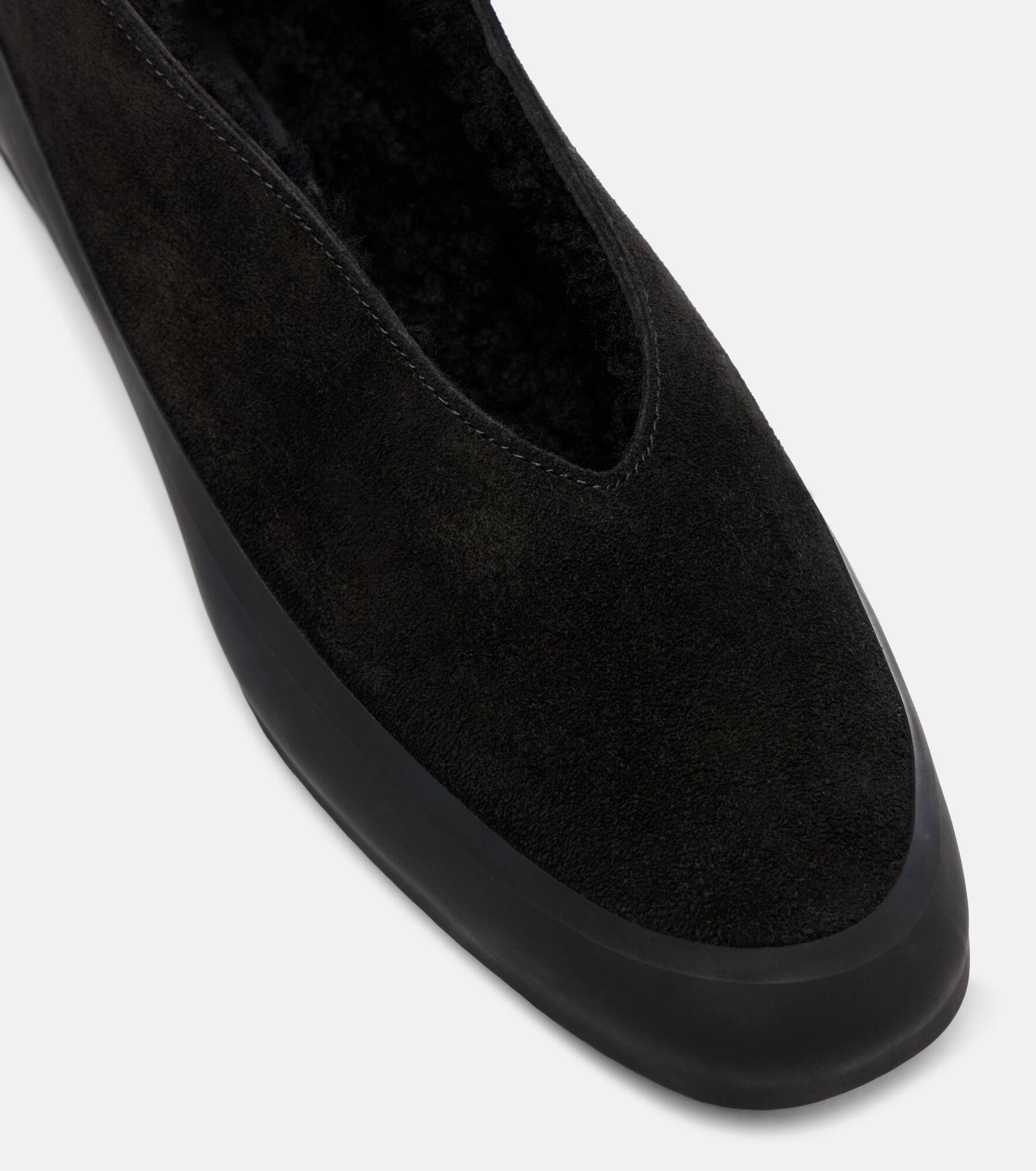Apres Ski shearling-lined suede ballet flats - 5