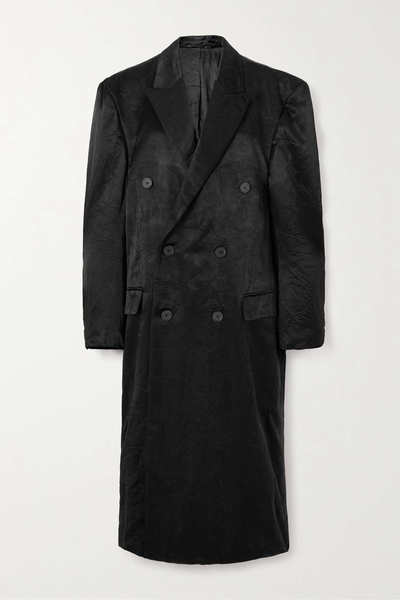 Crinkled-satin coat - 1