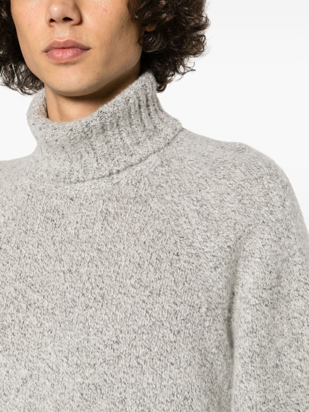 roll-neck cashmere-blend jumper - 5