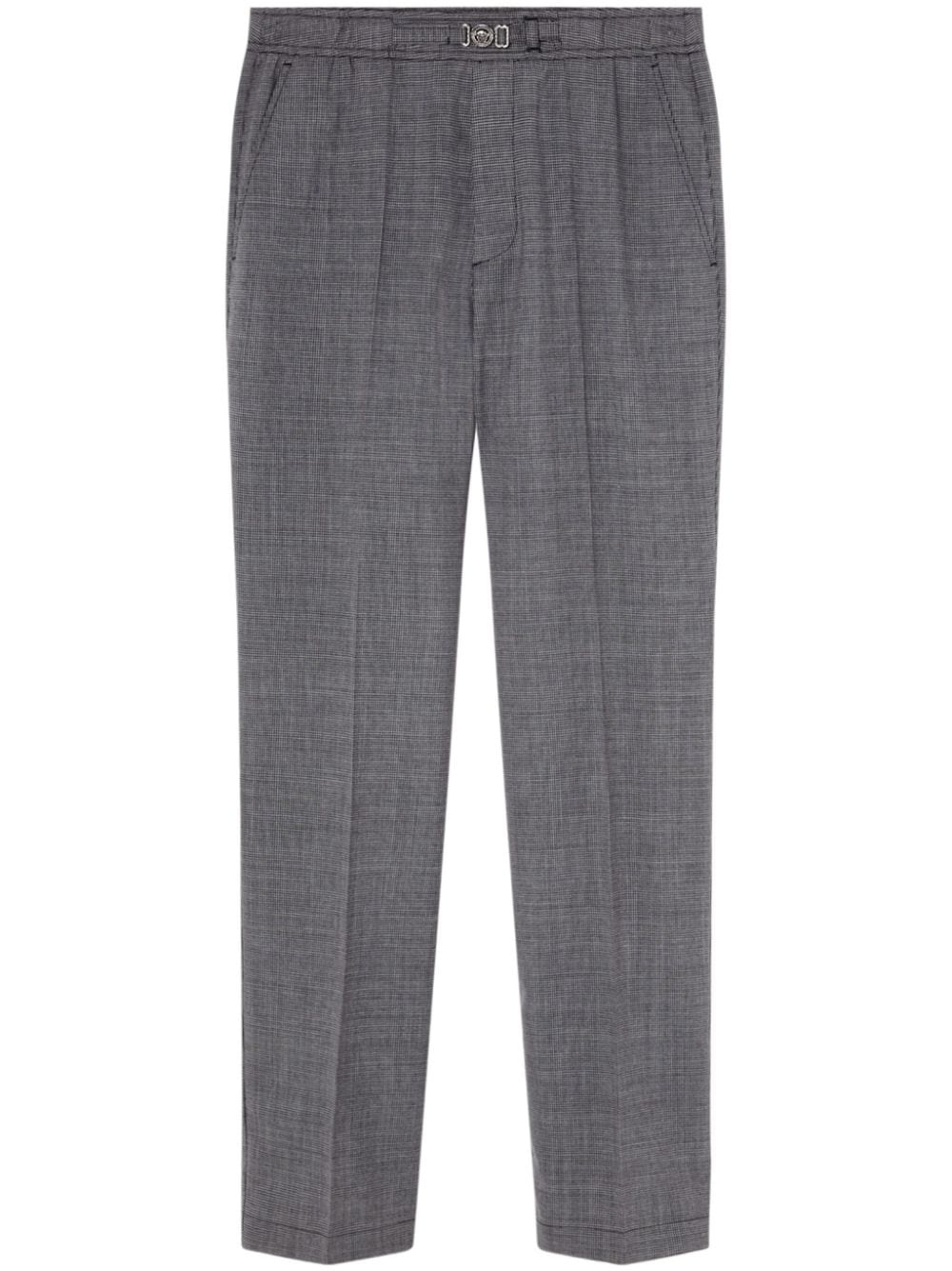 houndstooth-pattern wool trousers - 1