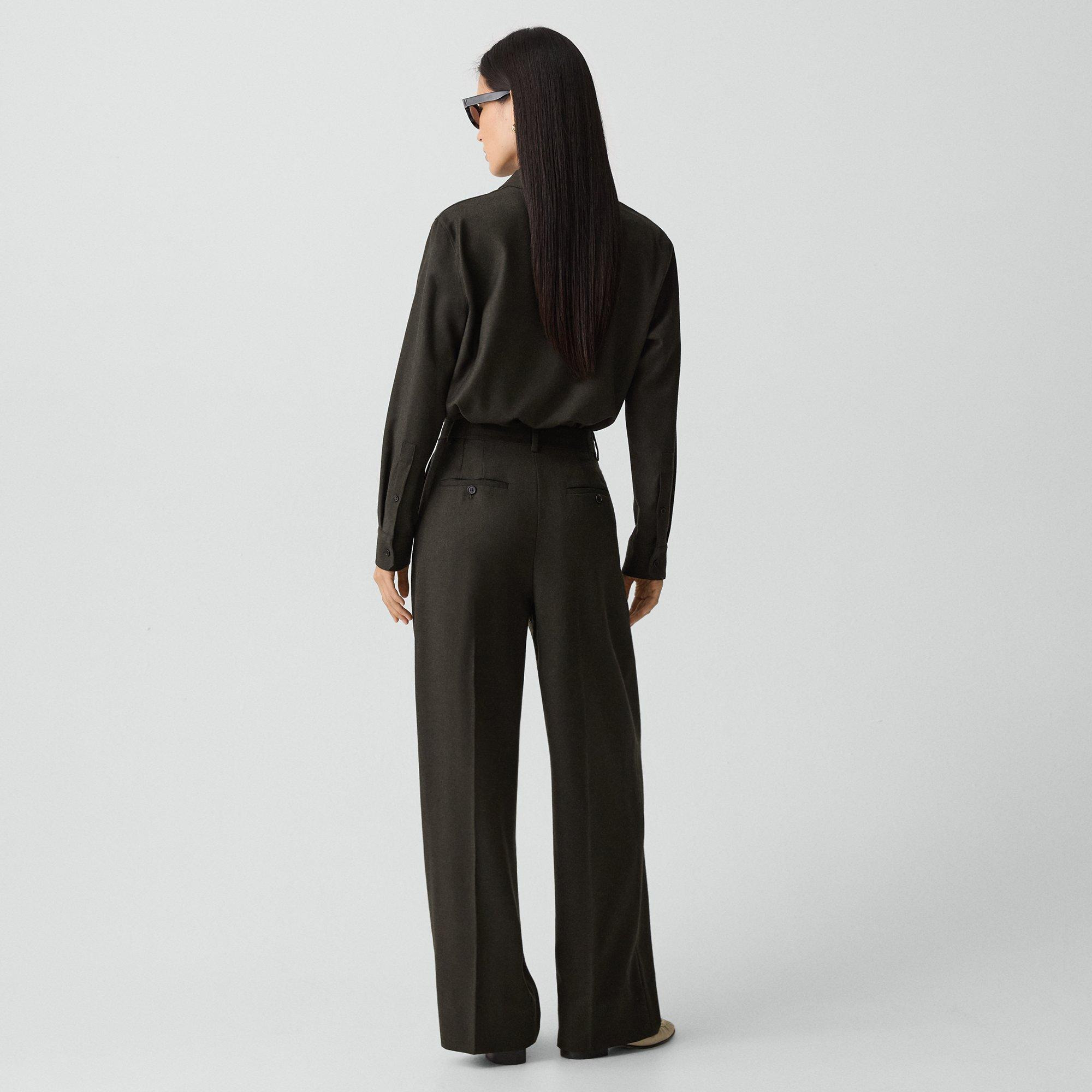 Double Pleat Pant, 29’’ in Sleek Flannel - 4