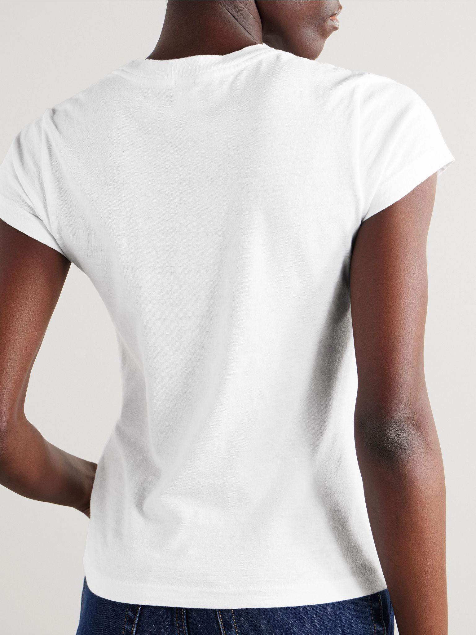 + Hanes 1960s cotton-jersey T-shirt White - 4