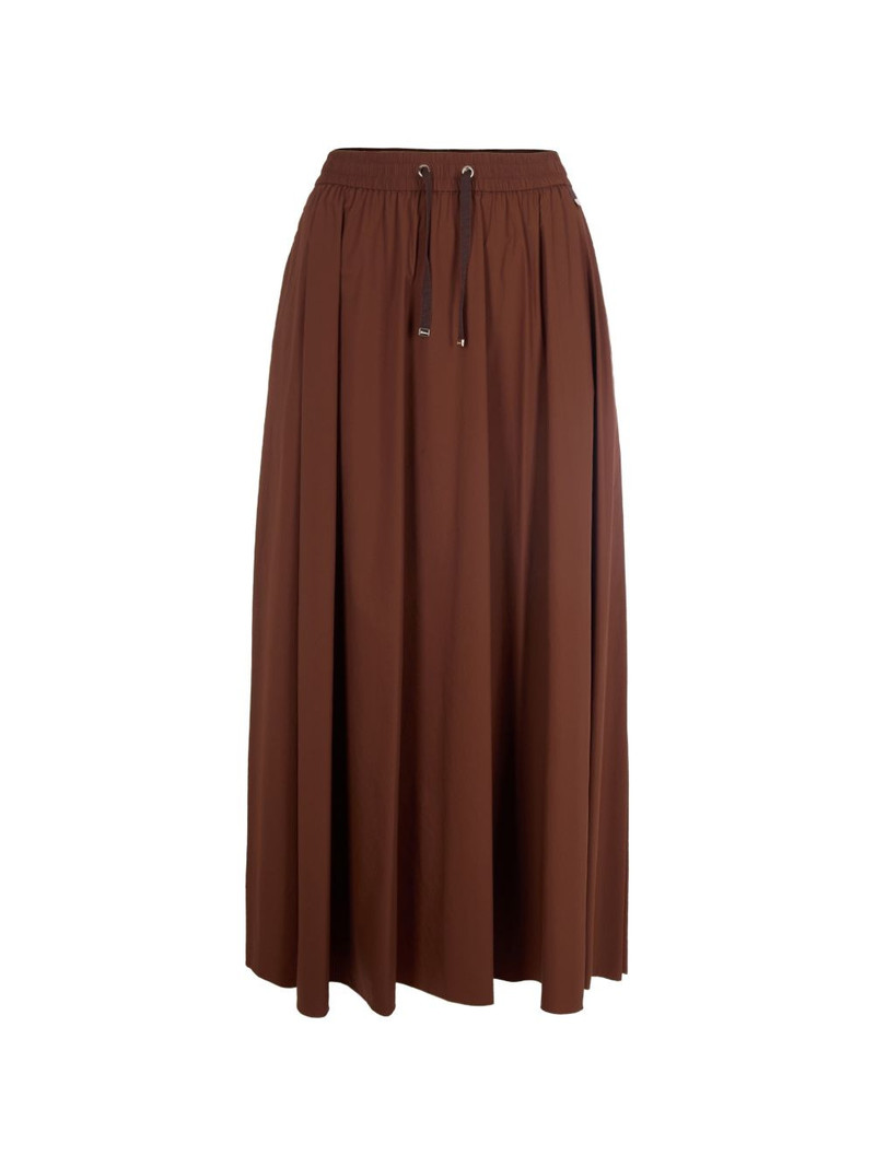 drawstring-waistband midi skirt 1