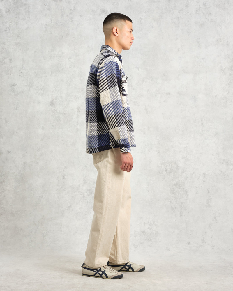 Whiting - Navy And Ecru Block Check Overshirt 6