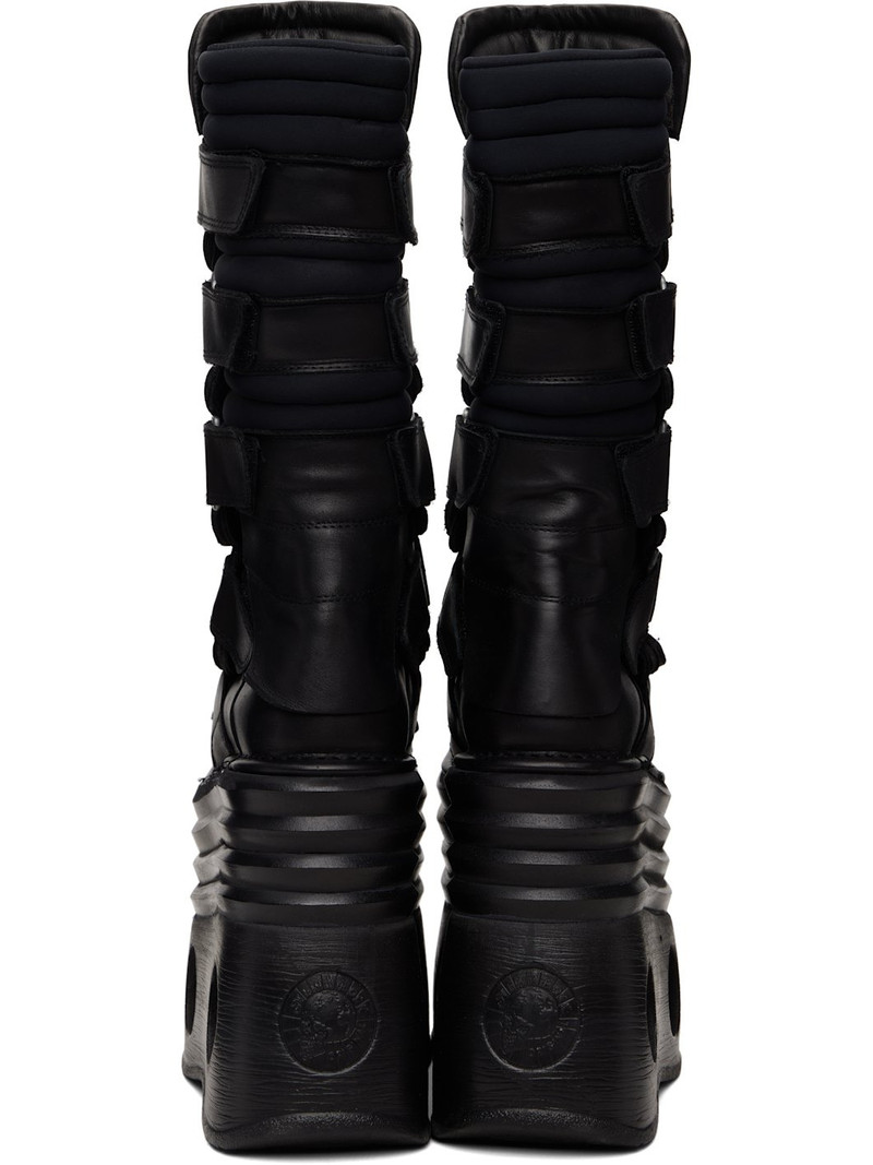 Black New Rock Edition Platform Tower Boots 2