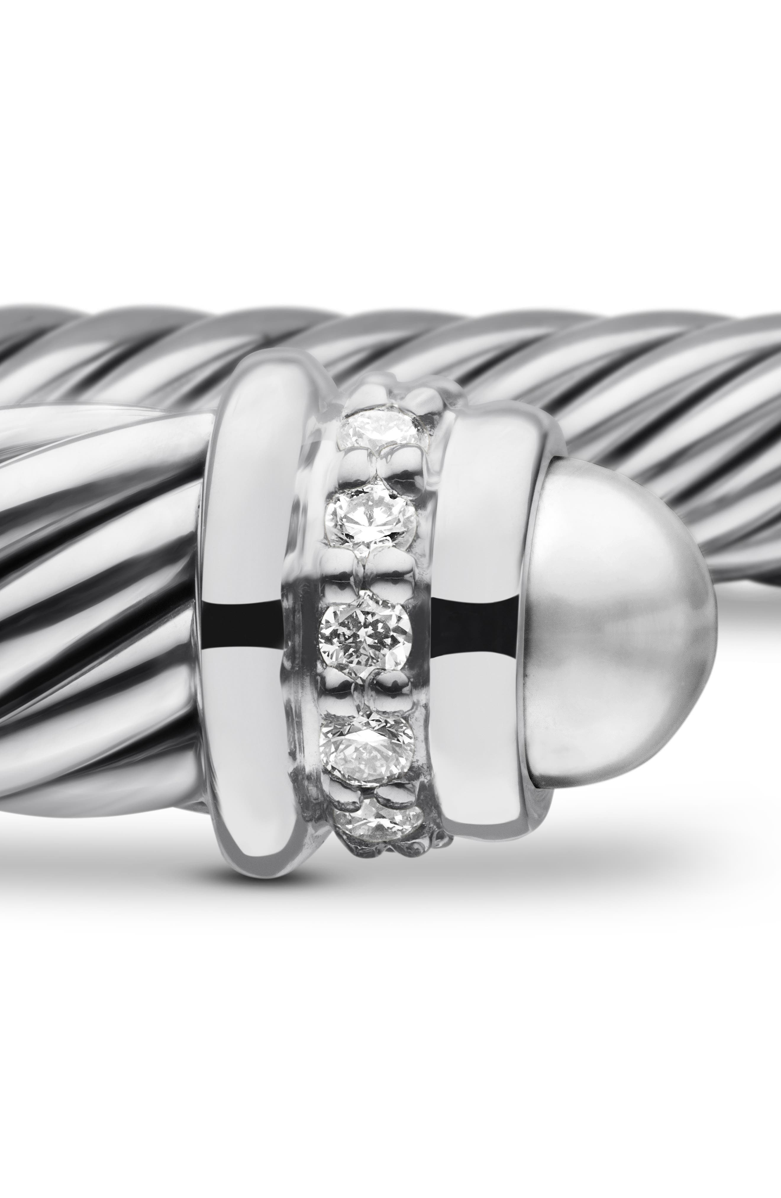 David Yurman Classic Cable Bracelet in Sterling Silver with Diamonds, 5mm in Silver Dome at Nordstro - 4