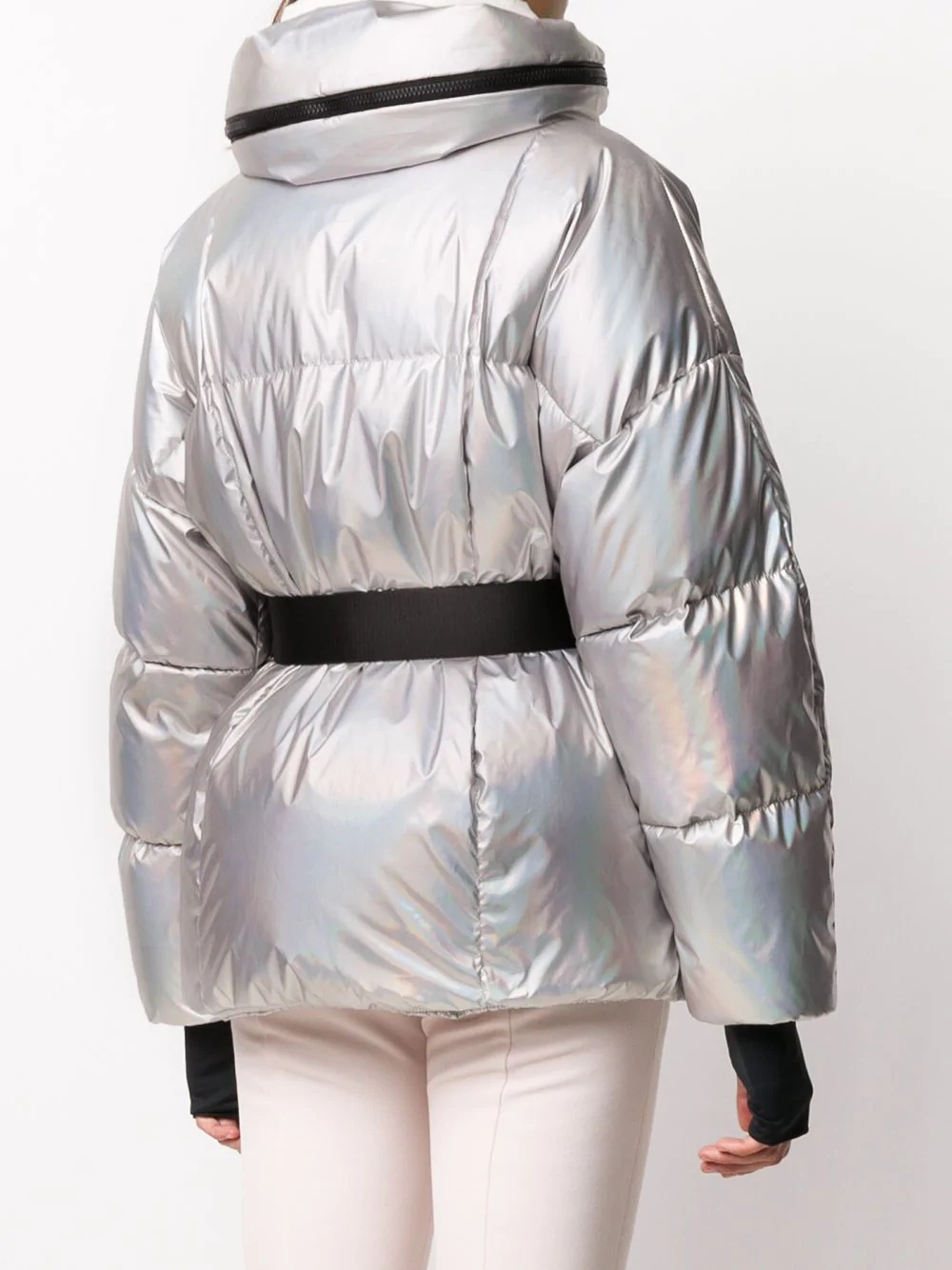 metallic-effect padded jacket - 4