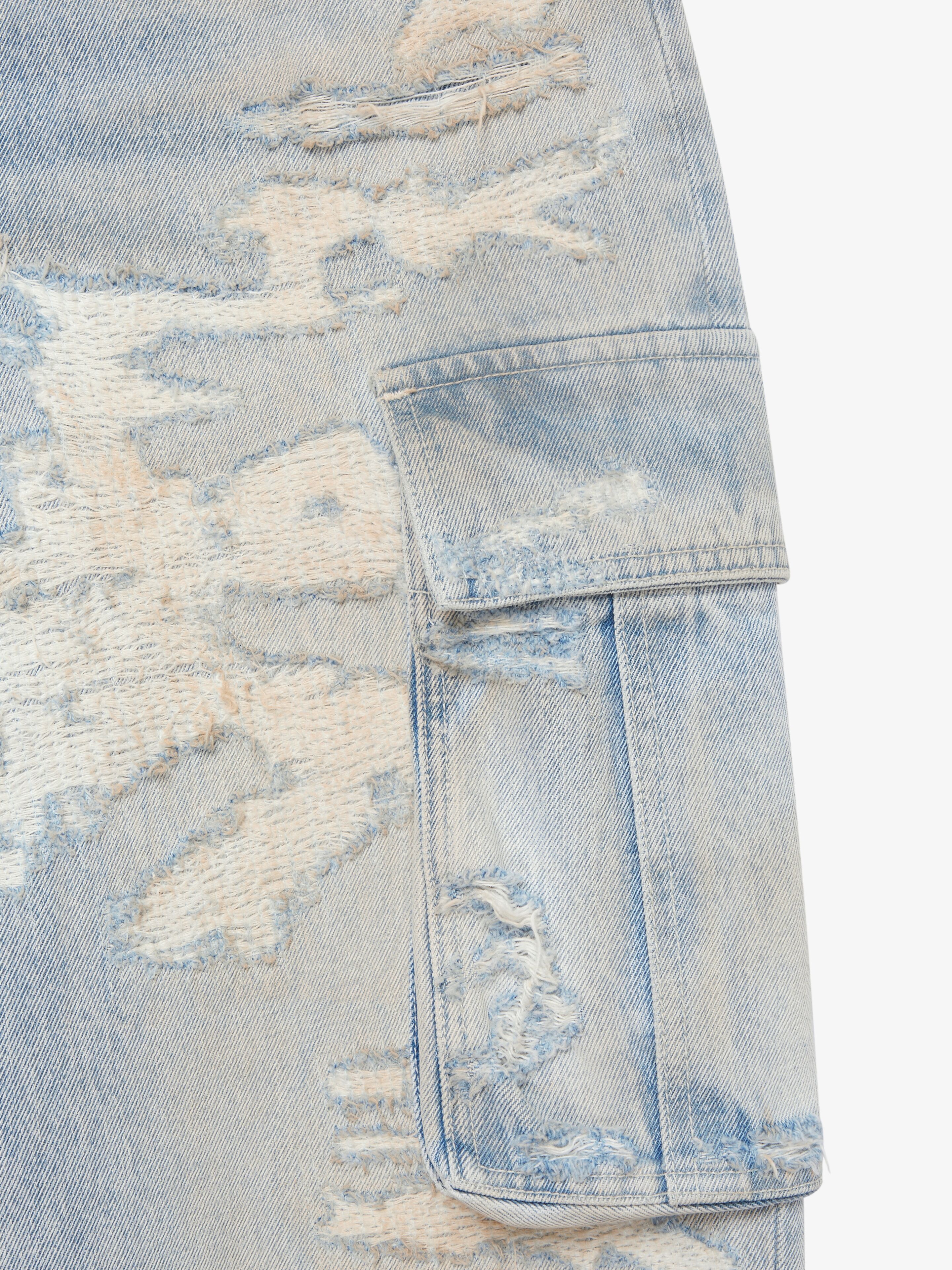 OVERSIZED CARGO PANTS IN DENIM - 5
