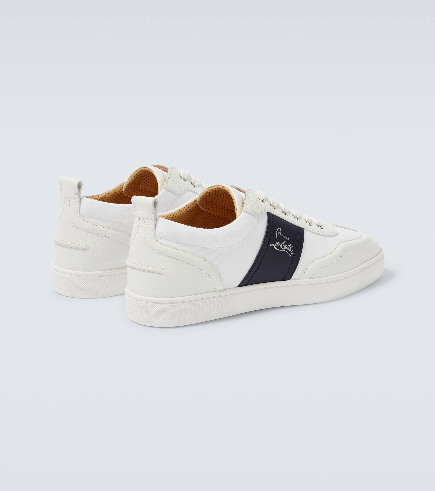 Retero leather and canvas sneakers - 6