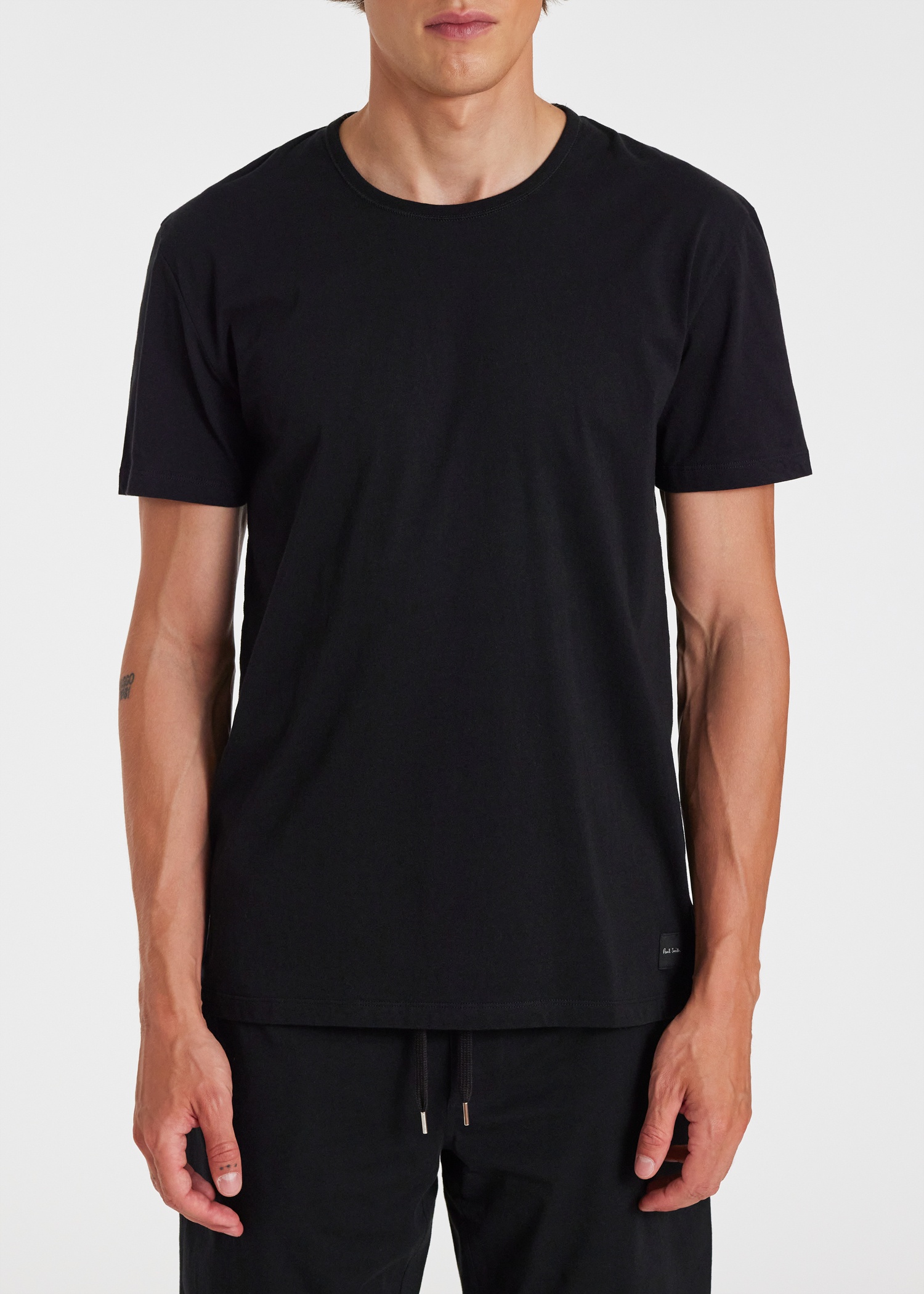 Black Cotton Lounge T-Shirt - 3