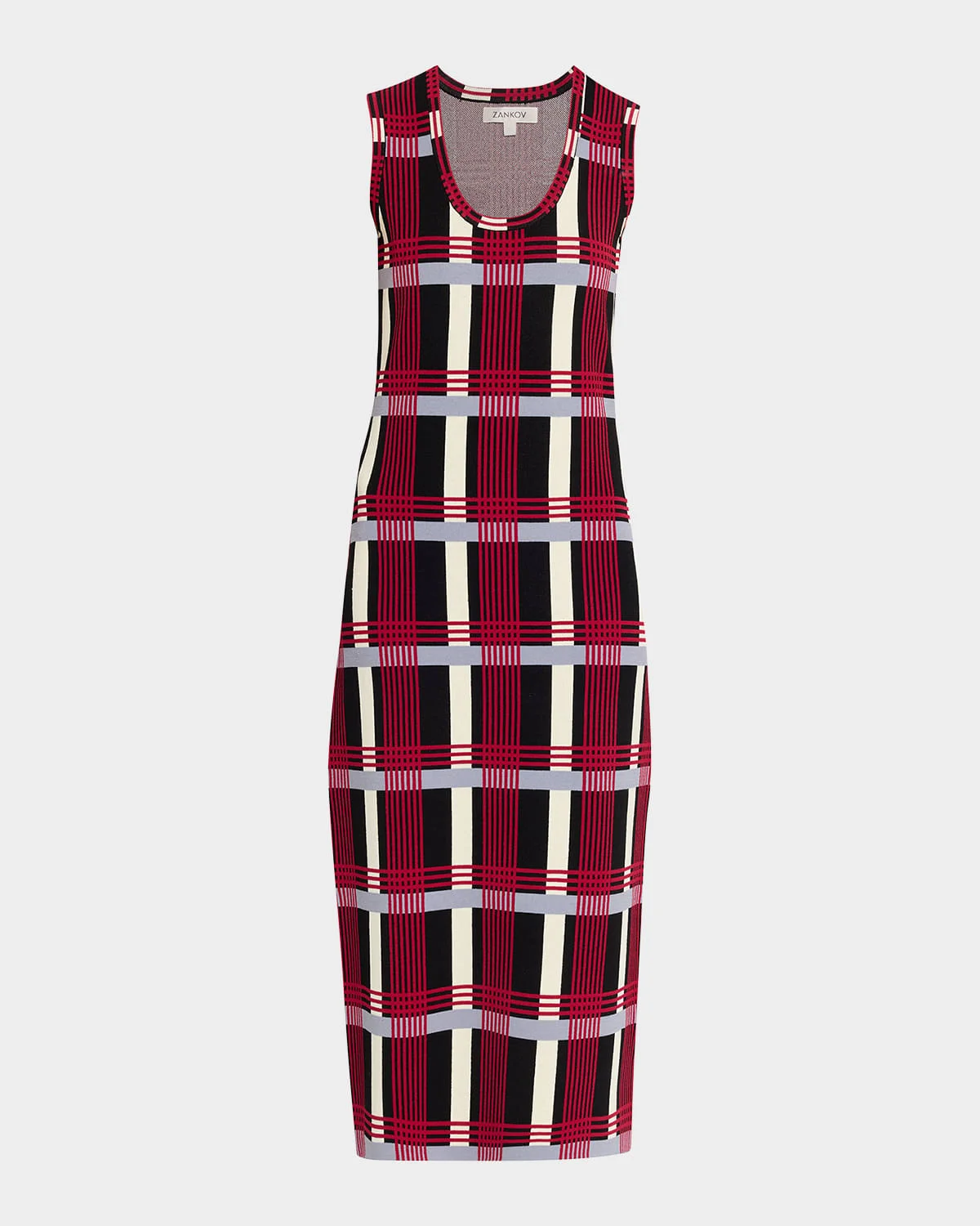 Juliette Scoop-Neck Sleeveless Midi Dress - 1