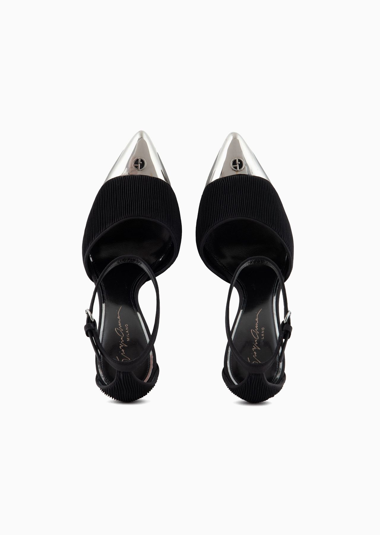 Pleated silk d'Orsay court shoes - 3