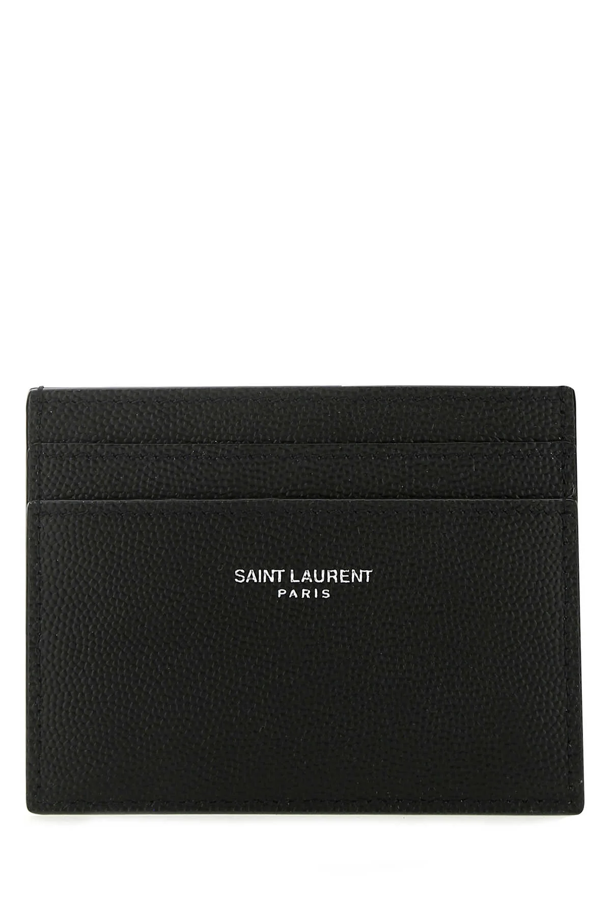 Saint Laurent Men Black Leather Card Holder - 1
