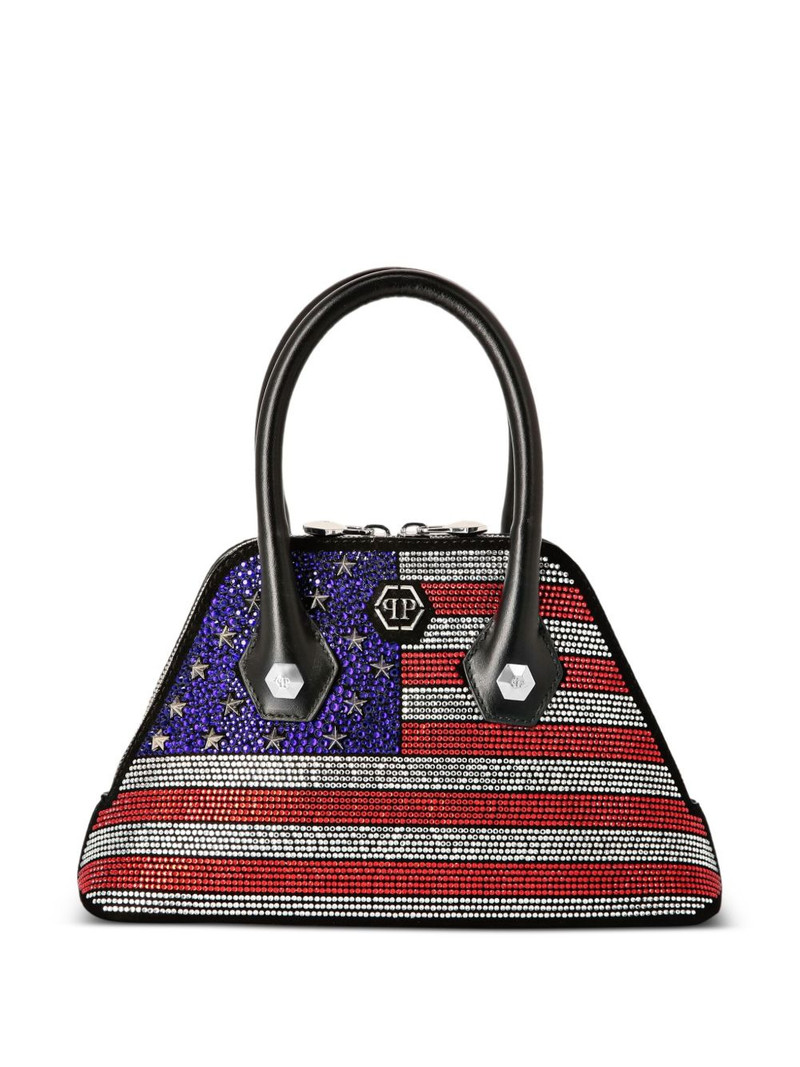 rhinestone-embellished tote bag 1