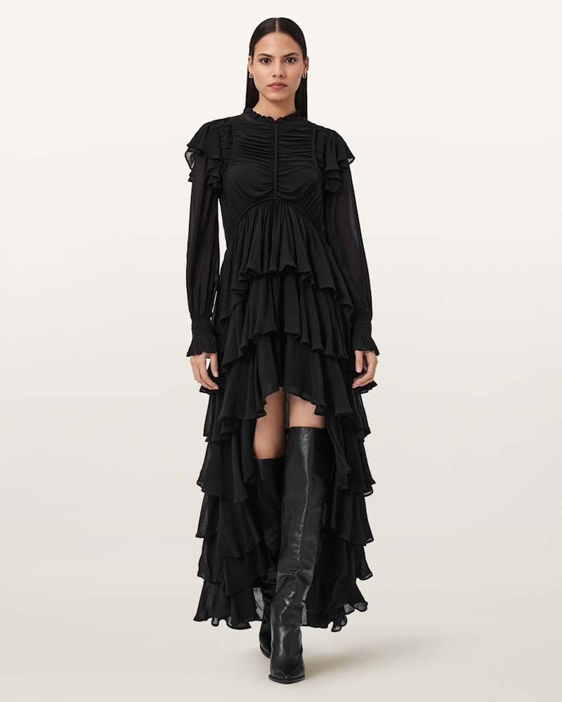 LEILA FRILL MAXI DRESS 7