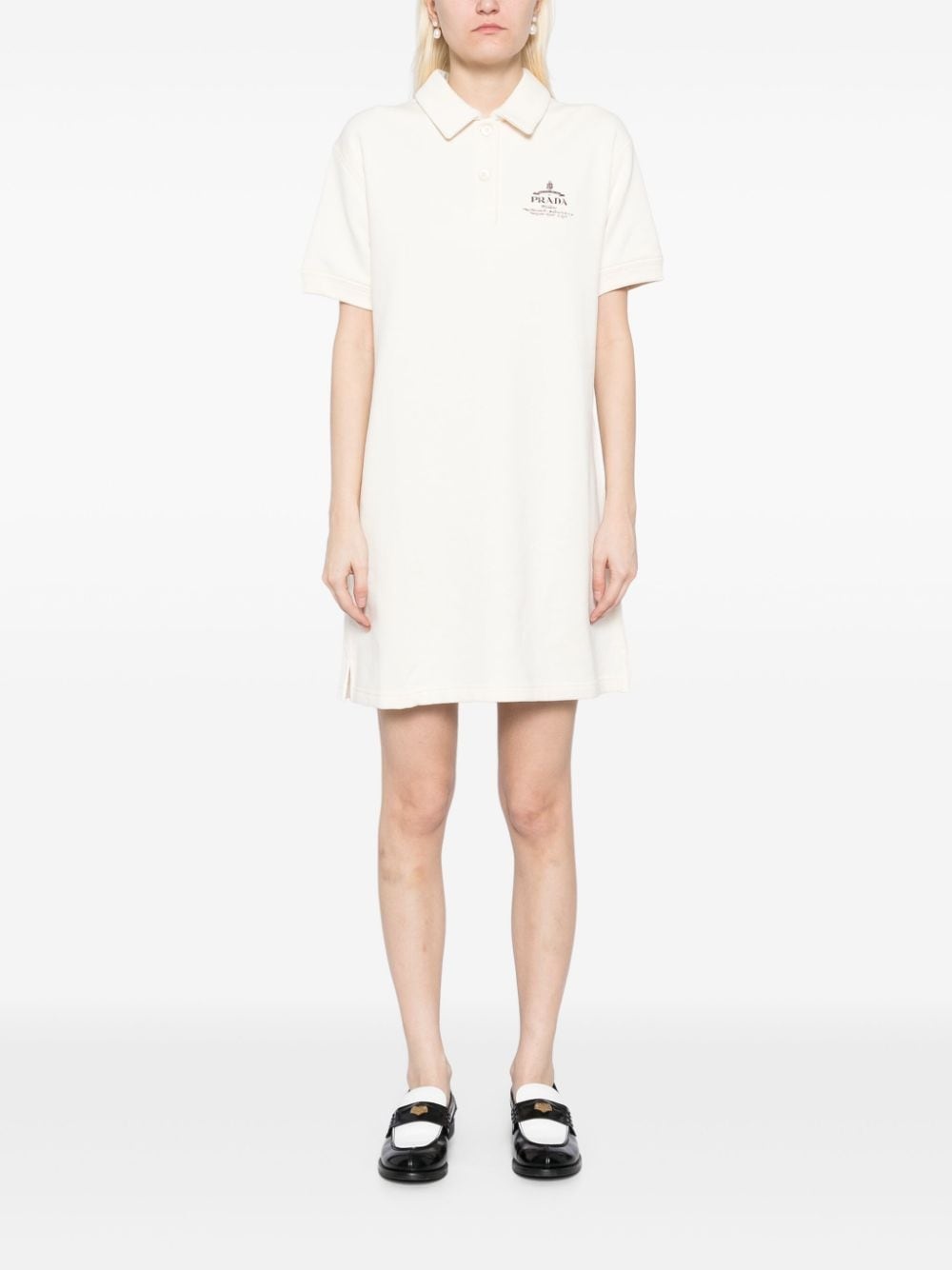 fleece short-sleeves mini dress - 2