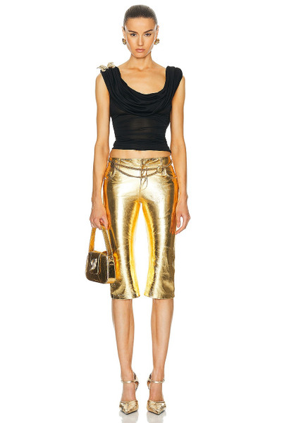 Blumarine Leather Pedal Pusher Pant outlook