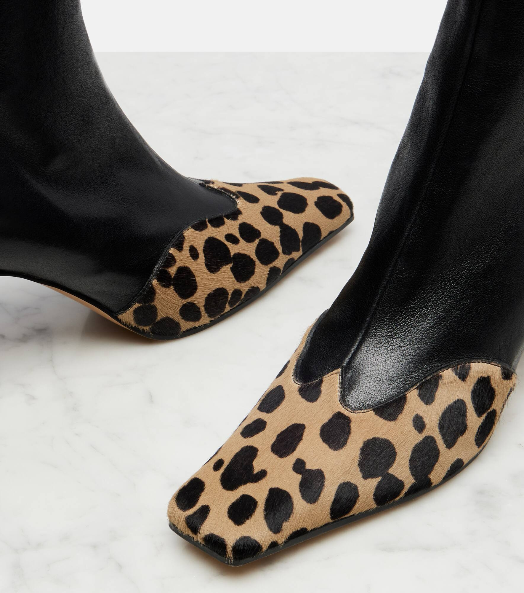 Nevada 85 calf hair and leather ankle boots - 5