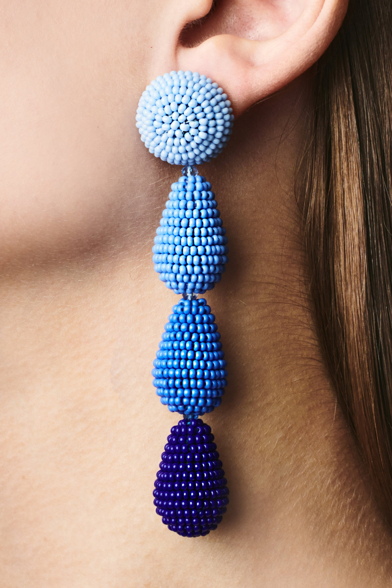 SACHIN & BABI ELIZA EARRINGS - BLUE OMBRE outlook