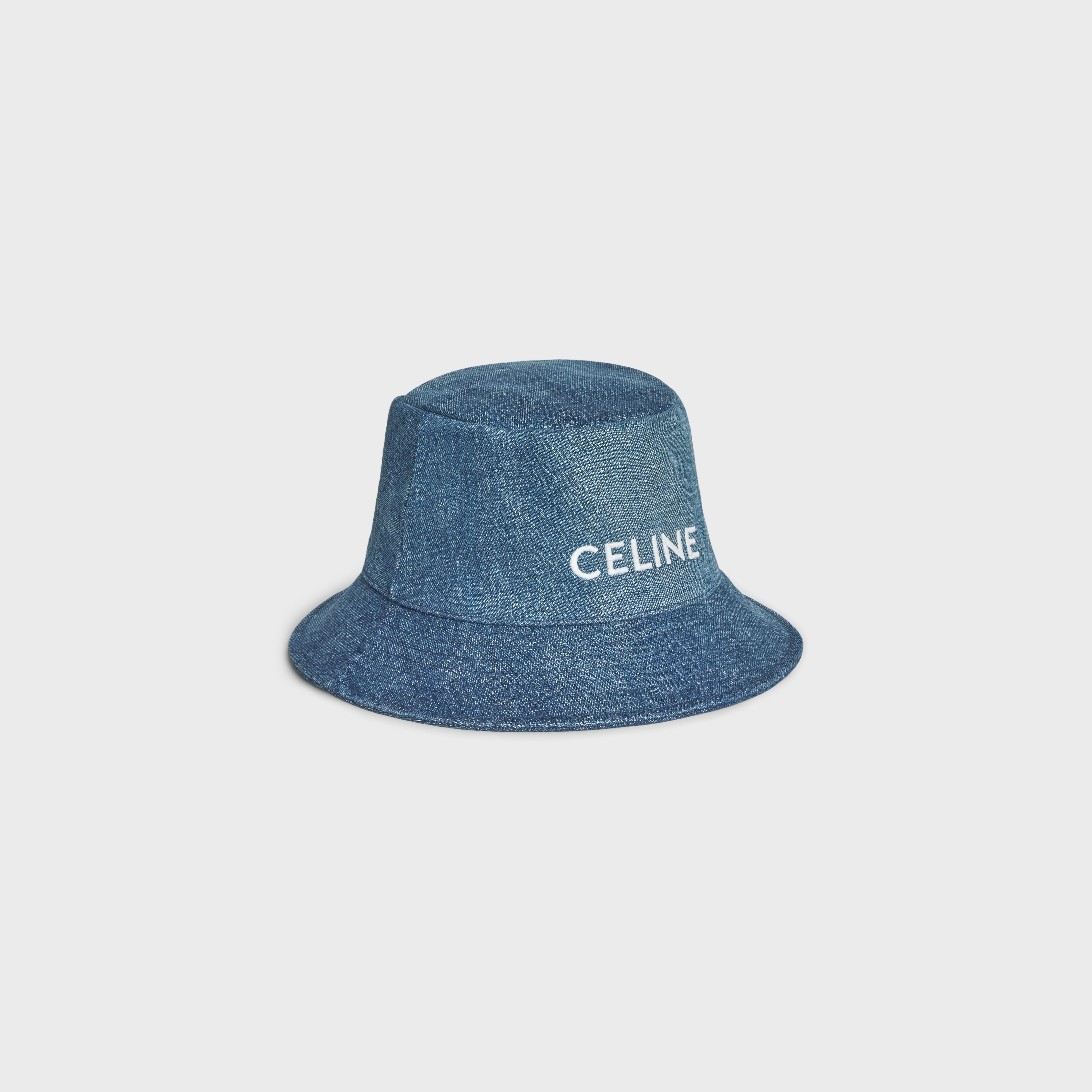 CELINE BUCKET HAT IN DARK UNION WASH DENIM - 2