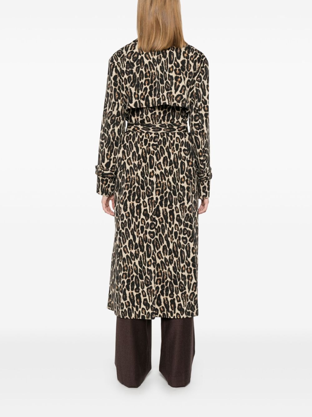 leopard trench coat - 4