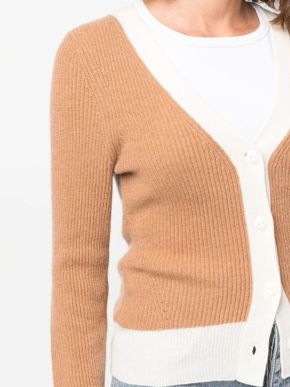 ribbed cashmere cardigan - 5
