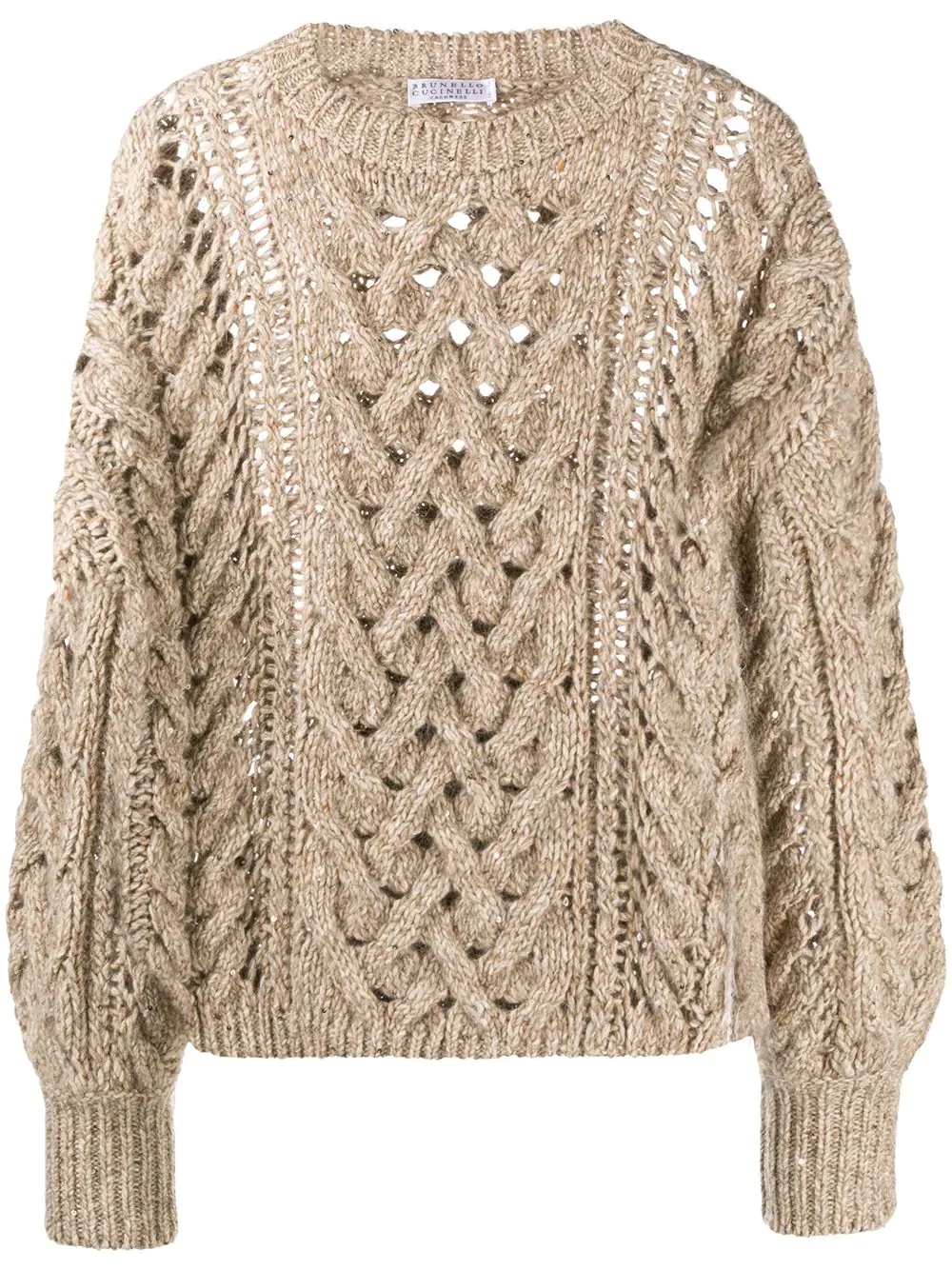 long sleeve chunky-knit jumper - 1