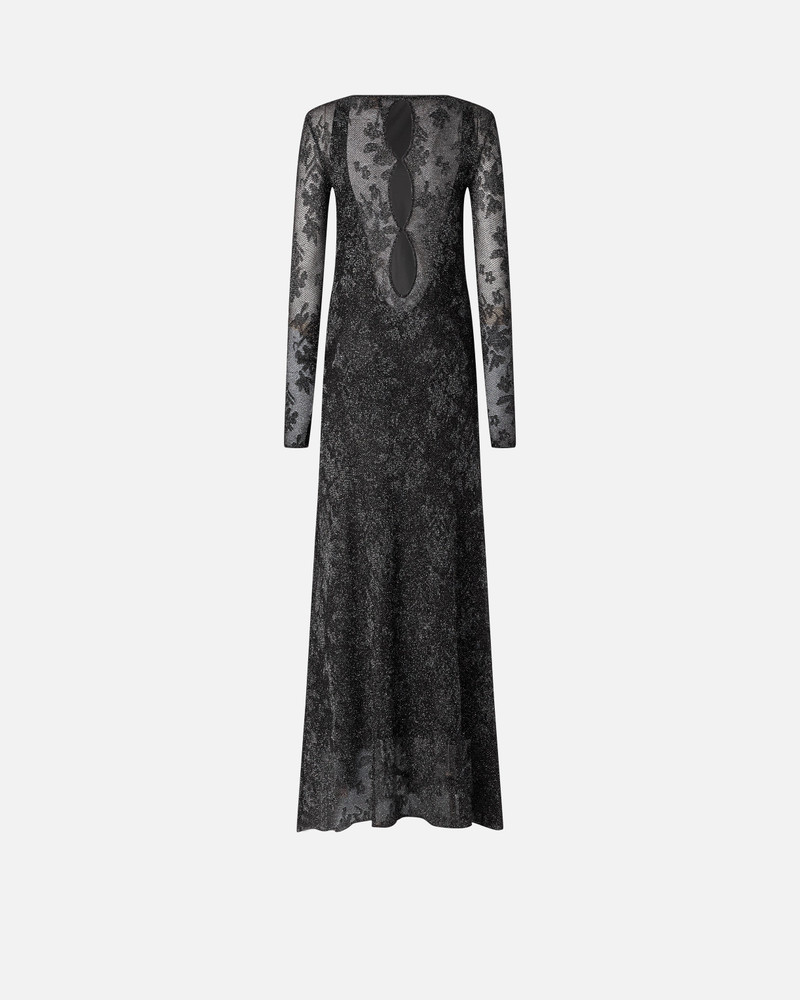 PINKO LONG DRESS WITH MESH AND FLORAL LACE outlook