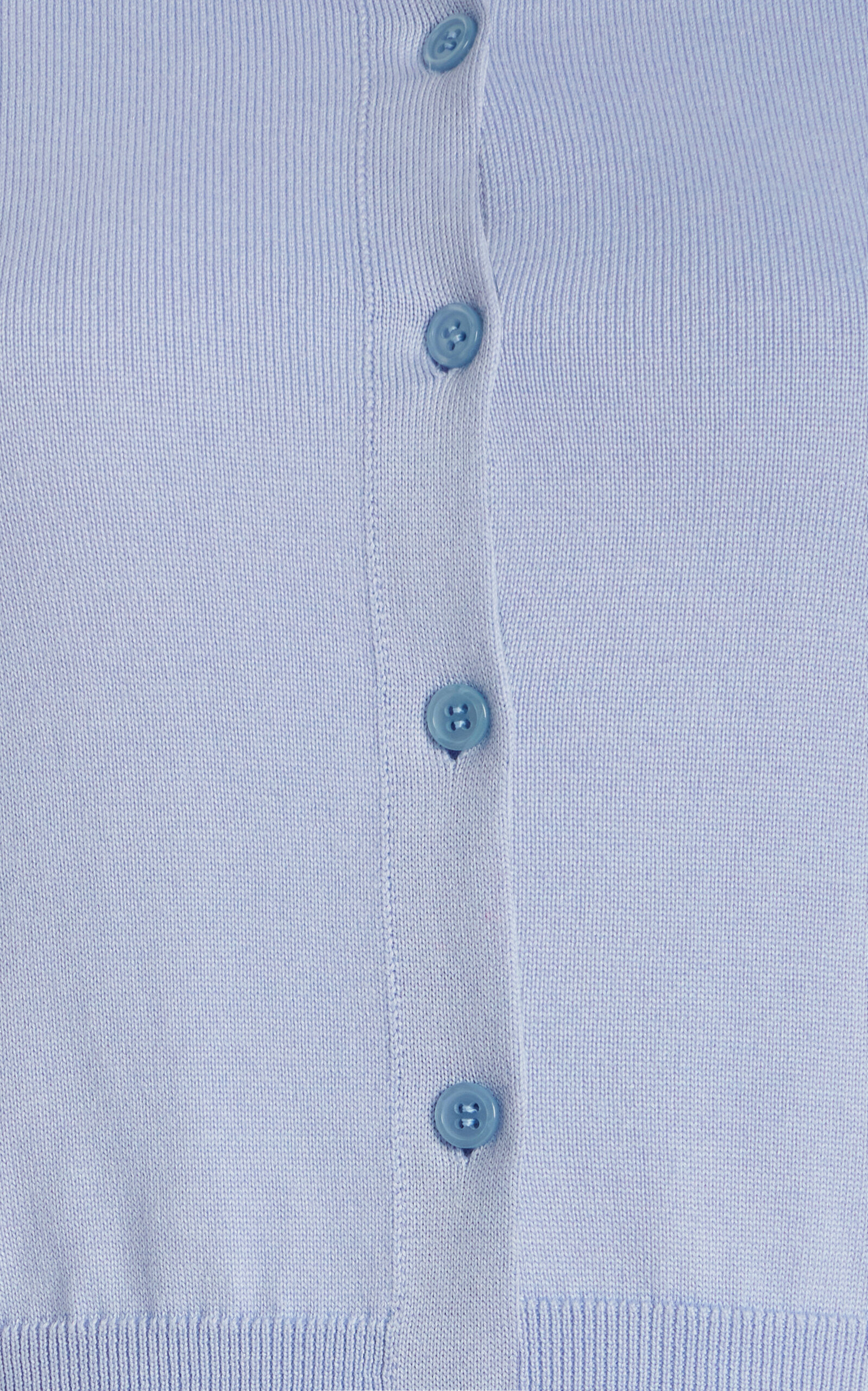 Cropped Silk-Cotton Cardigan blue - 6