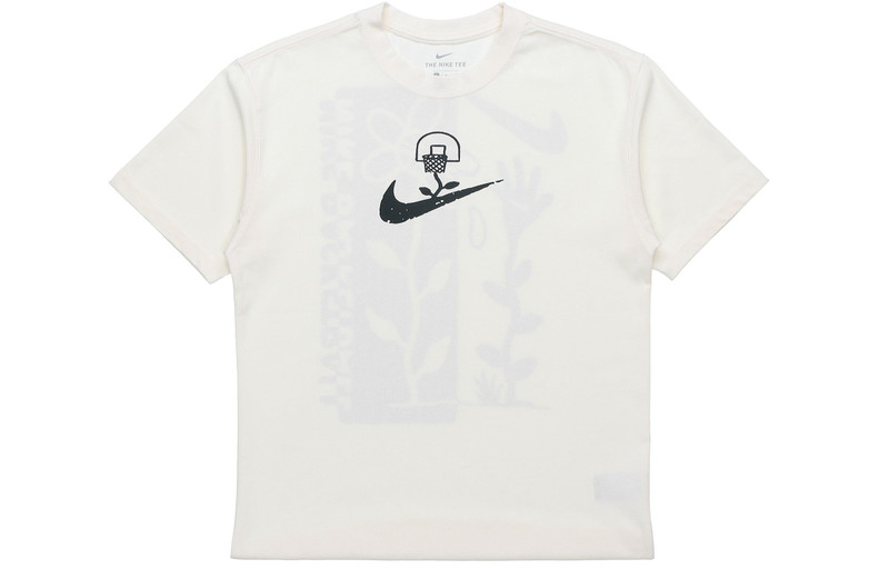 Nike Basketball Graffiti Print Short Sleeve For Men Beige Creamy DC1284-910 - 1